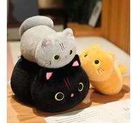 25-50CM Cartoon Kawaii Cat Stuffed Animal Plush Toy Lovely Cat Doll Children's Sleep Pillow Christmas Kawaii Decorative Gifts WHITE