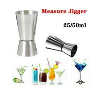 (25/50ml) Steel Jigger Single Double Shot Drink Spirit Measure Cocktail MeasureCup 25/50ml