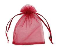 25/50pcs 7x9 15x20 17x23cm Organza Bag Christmas Party Candy Gift Bags Wedding Decor Drawstring Packaging Bag Pouches