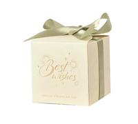 25/50Pcs Best Wishes Candy Box Wedding Sweet Favor Gift Packaging Box With Ribbon Baby Shower Holiday Birthday Party Decoration