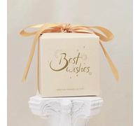 25/50Pcs Best Wishes Candy Box Wedding Sweet Favor Gift Packaging Box With Ribbon Baby Shower Holiday Birthday Party Decoration