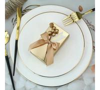 25/50Pcs Bowknot Candy Gift Box Sweet Golden Wedding Favor Gift Hand Packaging Box With Bow Baby Shower Party Supplies