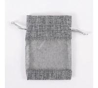 25/50pcs Drawstring Organza Bag Natural Burlap Gift Pouch Combination Flax Jewelry Packaging Wedding Party Candy Bags