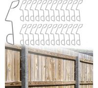 25/50Pcs Fence Panel Grips Clips Stainless Steel Fence Panel Wedges Garden Post Mounting Clamps for Stop Fence Panels Rattling Garden Wind Protector (25PCS)