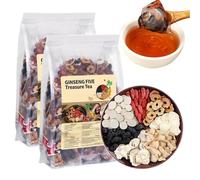 25/50Pcs Ginseng & Mulberry Herbal Tea, Ginseng Five Treasures Tea Kidney Teas, Chinese Natural Organic Kidney Cleanse Teas for Men (50pcs)