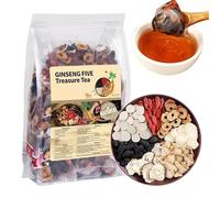 25/50Pcs Ginseng & Mulberry Herbal Tea, Ginseng Five Treasures Tea Kidney Teas, Chinese Natural Organic Kidney Cleanse Teas for Men (25pcs)