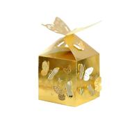 25/50Pcs Laser Cut 3D Butterfly Candy Box Chocolate Favor Packaging Box,Party Supply(50Pcs)