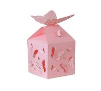 25/50Pcs Laser Cut 3D Butterfly Candy Box Chocolate Favor Packaging Box,Party Supply(50Pcs)