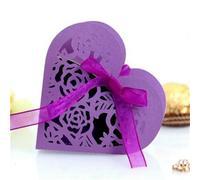 25/50Pcs Laser Cut Love Heart Candy Gift Box Wedding Gifts Favor Packaging Box With Ribbon Baby Shower For Guest Supplies