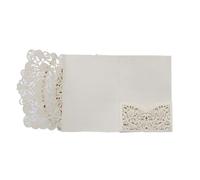 25/50pcs Laser Cut Wedding Invitation Trifold Business Lace Greeting Cards Birthday Party Gift Supplies(Beijge,50pcs)