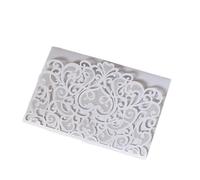25/50pcs Laser Cut Wedding Invitation Trifold Business Lace Greeting Cards Birthday Party Gift Supplies(White,25pcs)