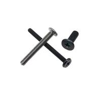25/50pcs M1.2 M1.4 M1.6 M2 M2.5 M3 M4 Mini Micro Small Slor Ultra Thin Flat Wafer Head Screw Bolt For Laptop Phone Glasses(Black,20mm,M4 25pcs)