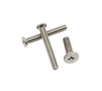 25/50pcs M1.2 M1.4 M1.6 M2 M2.5 M3 M4 Tiny Small Micro Cross Ultra Thin Flat Wafer Head Screw Bolt For Laptop Phone Glasses Accessories(Silver,5mm,M4 25pcs)