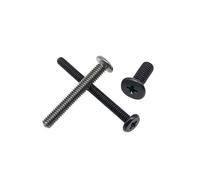 25/50pcs M1.2 M1.4 M1.6 M2 M2.5 M3 M4 Tiny Small Micro Cross Ultra Thin Flat Wafer Head Screw Bolt For Laptop Phone Glasses Accessories(Black,5mm,M2 25pcs)