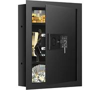25.6" Tall Fireproof Wall Safes Between the Studs 16" Centers, Electronic Hidden Safe with Removable Shelf, Home Safe for Firearms, Money, Jewelry, Passport