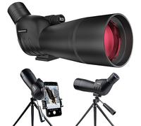 25-75 X 60 Spotting Scope with Tripod Phone Adapter Monocular Telescope Spotting Scopes for Target Shooting Hunting Bird Watching Black