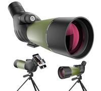 25-75 X 60 Spotting Scope with Tripod Phone Adapter Telescope Monocular Spotting Scopes for Target Shooting Hunting Bird Watching Green