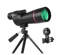 25-75x60 Spotting Scope HD Zoom Monocular Powerful Telescope Waterproof Long Range With Tripod For BirdWatching Shooting Camping(A)