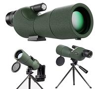 25-75x60 Spotting Scopes with Tripod Carrying Bag and Smartphone Adapter Straight Spotter Scope Green