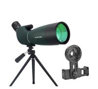 25-75x70 HD Spotting Scope Zoom Monocular Telescope BAK4 Prism ED Lens IPX6 Waterproof For Target Shooting Bird Watching Camping(GreenWithTripod clip)