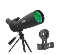 25-75x70 HD Spotting Scope Zoom Monocular Telescope BAK4 Prism ED Lens IPX6 Waterproof For Target Shooting Bird Watching Camping(Black Standard) (BlackWithTripod clip)