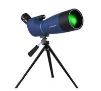 25-75x70 Zoom HD Monocular Spotting Scope FMC Waterproof Telescope W/Tripod For Shooting Birding Camping Hunting Optics Powerful Eyepiece And Magnification(Blue With tripod)