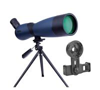 25-75x70 Zoom Spotting Scope HD Monocular High Magnification Waterproof Telescope W/Table Tripod For Birding Hunting Traveling(Blue with clip)