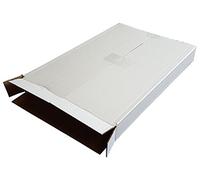 25 A3 420mm x 297mm x 50mm White Cardboard Corrugated 5 Panel Postal Mailing Wraps Books DVDs Clothes