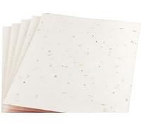 25 A5 (148mm x 210mm) Plantable 250gsm White Seeded Card Sheets - Eco-Friendly Seed Paper - Ideal for Invitations, Greetings, and Craft Projects