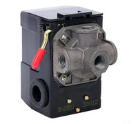 25 Amp Heavy Duty Pressure Switch Control Valve for Air Compressors with Adjustable PSI and 4 Port Capability (95-125PSI)