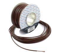 25 AMP Rated 2mm² Single Core Stranded Copper Cable 12v 24v Thin Wall Wire (10M 20M 50M 100M) (BROWN, 20M Coil)