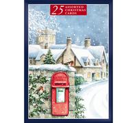 25 Assorted Christmas Cards - Varied Designs for Sending Holiday Greetings