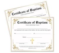 25 Baby Baptism Certificate Dedication with Baby Christening Dedication Certificates for Church Baptism Gifts 8 x 10 Inches - J846