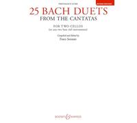 25 Bach Duets from the Cantatas - for two cellos - (BHI 10651): Two Cellos Performance Score