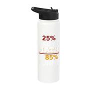 25% Bad at Math But 85% Funny Stainless Steel Insulated Water Bottle