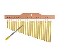 25 Bar Chimes Musical Instrument with Wooden Base and Aluminum Alloy Bars Clear Transparent Sound for Kids Adults Amateur Playing Performance Interest Education