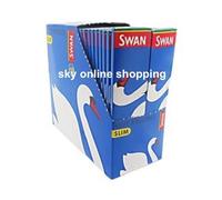 25 Booklets Swan Blue King Size Slim Cigarette Rolling Papers Genuine