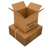 25 Boxes of 8x6x4 Inch Small Cardboard Boxes Pack of 25 | Single Wall Shipping Boxes, Mailing & Postal Boxes | Strong Corrugated Packing Boxes for Moving, Storage, Royal Mail Small Parcel