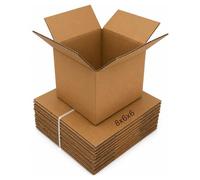 25 Boxes of 8x6x6 Inch Small Cardboard Boxes Pack of 25 | Single Wall Corrugated Shipping, Packing & Postal Boxes | Strong Moving & Storage Boxes for Mailing, Gift & Royal Mail Small Parcel