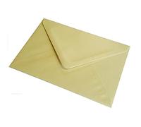 25 C6 Champagne Pearl Coloured Envelopes (114x162mm - 4.5x6.4) for Greetings Card Crafts & Party Invitations - Packed by The CandyRushTM Charity