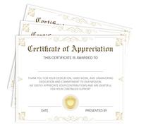25 Certificate of Appreciation Awards, 8x10" Blank Award Certificates Paper for Students Teachers Parents Employees, Certificate of Completion Employee of The Month -03