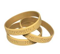 25 - Childhood Cancer Awareness Bracelets 100% Medical Grade Silicone - Latex and Toxin Free - 25 Medical Grade Bracelets - Show Your Support For Childhood Cancer Awareness, no gemstone