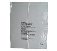 25 CLEAR TRANSPARENT PLASTIC GARMENT CLOTHING RETAIL PACKAGING BAGS + SAFETY WARNING EXTRA LARGE SIZE 18x22" 450x550mm 38mu PEEL SEAL CLOTHES SHIRT T-SHIRT STORAGE PROTECTION DISPLAY PACKING