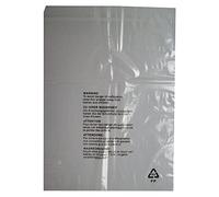 25 CLEAR TRANSPARENT PLASTIC GARMENT CLOTHING RETAIL PACKAGING BAGS + SAFETY WARNING LARGE SIZE 12x15" 300x380mm 38mu PEEL & SEAL CLOTHES SHIRT T-SHIRT STORAGE PROTECTION DISPLAY POSTAL PACKING
