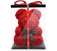 25 cm 40 cm 70 cm flower bear rose bear with bow / includes pre-packaged gift box / Valentine's Day Mother's Day birthday anniversary infinity rose bear made of roses teddy bear flower bear