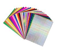 25 Colors 100 Pieces Toner Reactive Foil for Laminator, 20x29cm/7.9x11.4inch Foil Paper for Toner Foiling Scrapbooking Craft Projects Card Making, Foil by Laser Printer and Laminator ( 25 Colors )