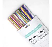 25 Colors 250PCS 3D Pen Filament Refill for 3doodler Start 3D Pen,2.5mm PCL Low Print Temperature Refills,Contains 5 Fluorescent Colors