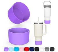 25 Colors Boot Sleeve for Stanley 40 oz Quencher & IceFlow 20oz 30oz, 2 Pcs Protective Tumbler Cup Silicone Boot Cover for stanley, Cup Water Bottle Accessories, Anti-Slip, Dishwasher Safe