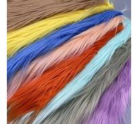 25 Colors Shaggy Faux Fur Fabric Plush Fur Fabric Long Pile for DIY Craft Costume Patches Rugs Mats Seat Cushion Handicrafts Costume(Size:25x45cm,Color:12 Orange)