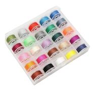 25 Colors Underwire Plastic Bobbin Holder Prewound Sewing Machine Spools Suitable For Most Commercial And Private Embroidery Machines And Sewing Machines